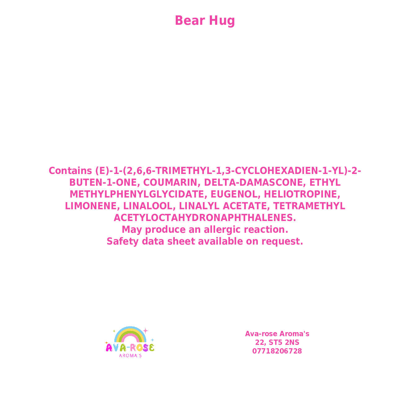 Bear Hug - Mini Wax Melt Slab - avarosearomas