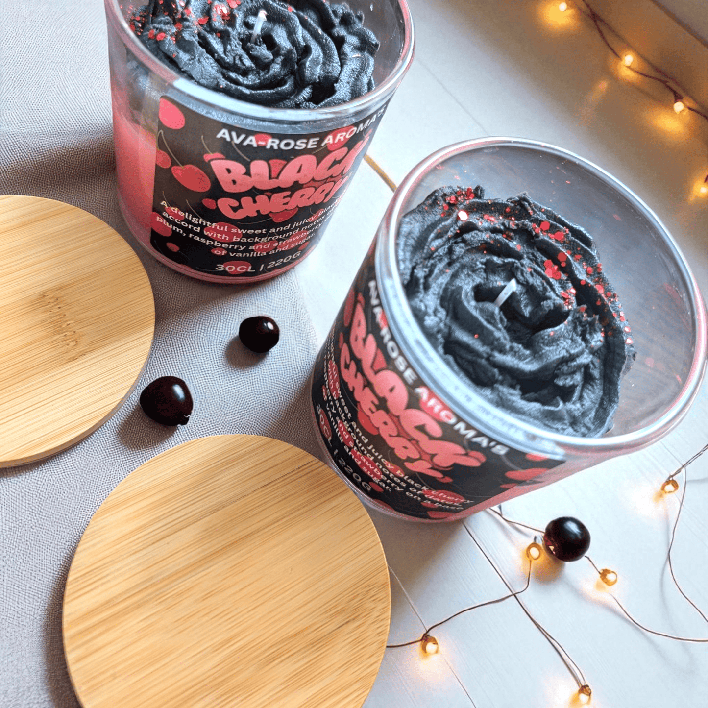 Black Cherry Whipped Candle - avarosearomas