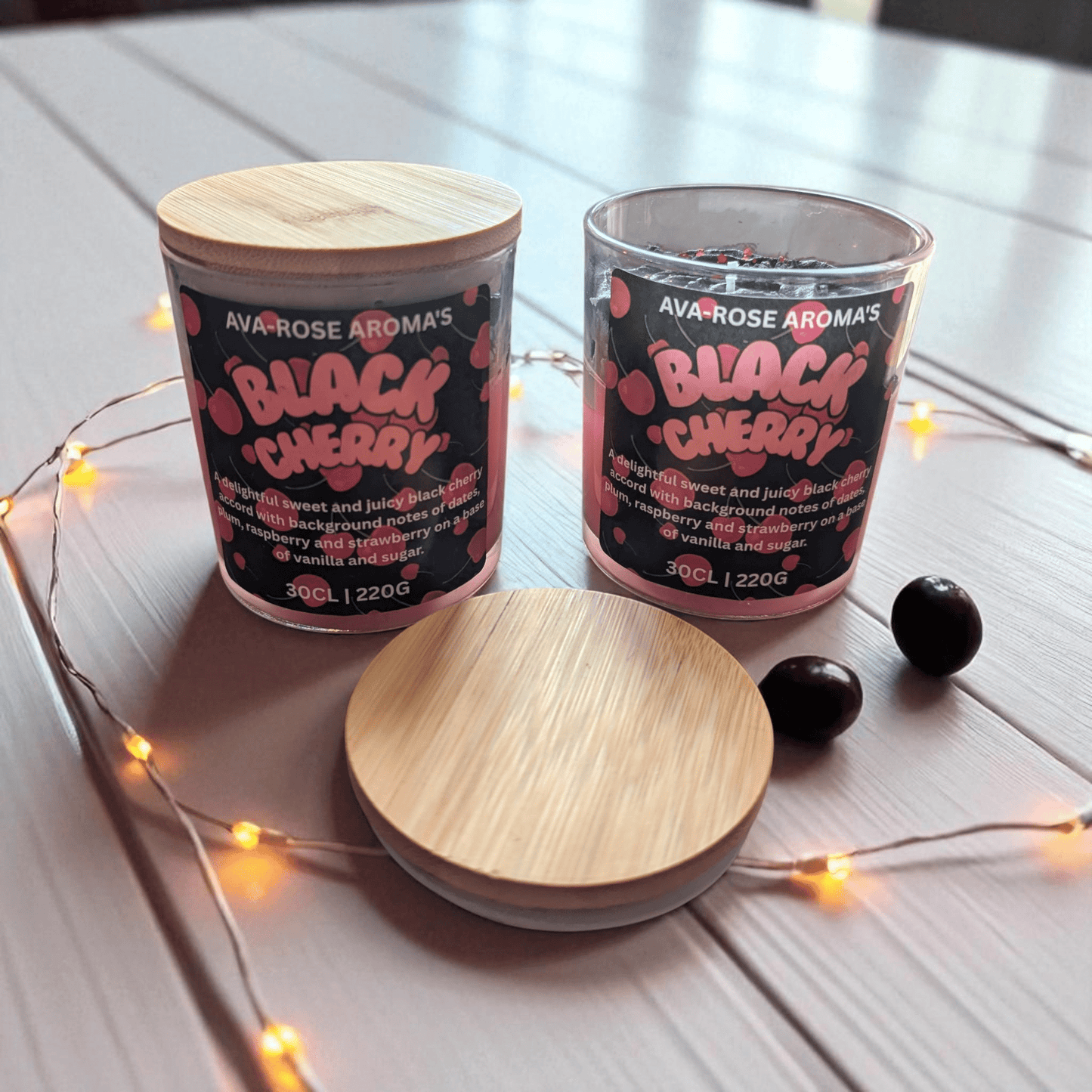 Black Cherry Whipped Candle - avarosearomas