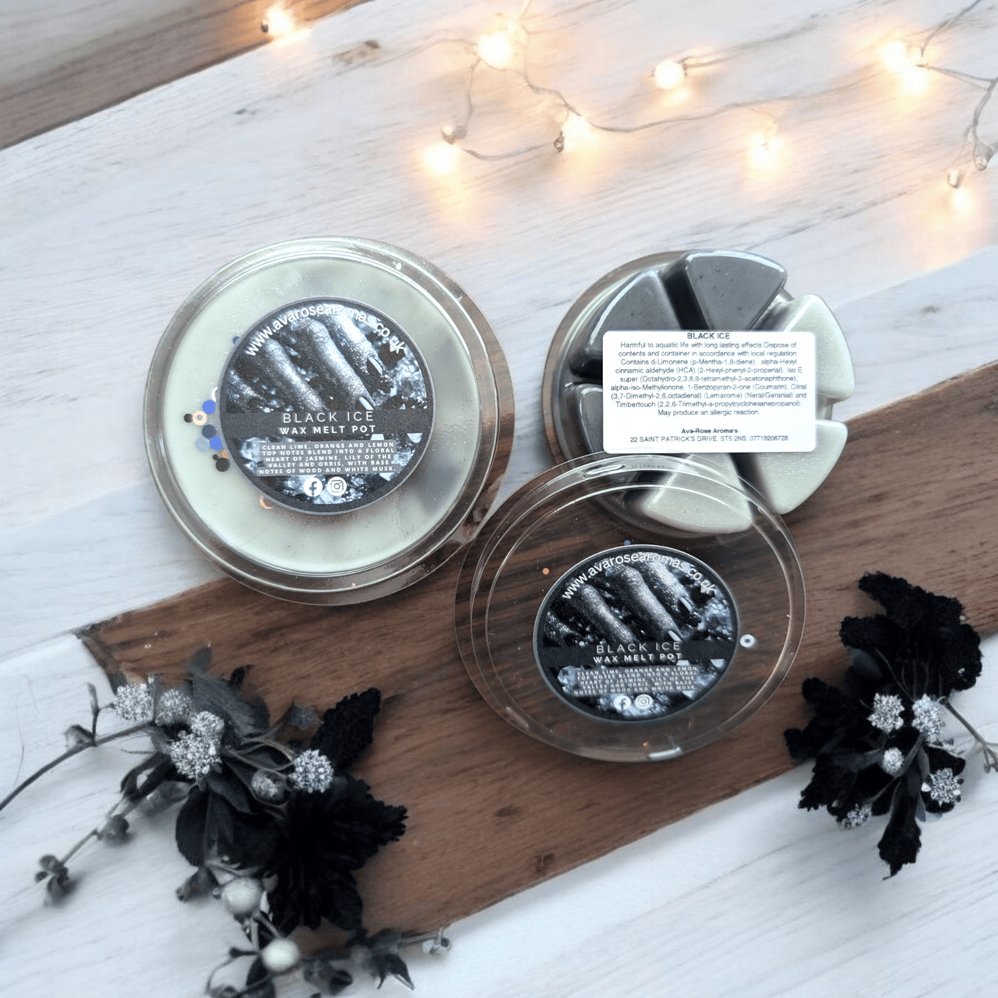 Black Ice - Wax Melt Segment Pot - avarosearomas