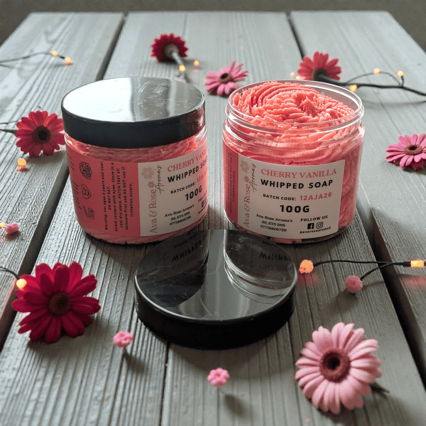 Cherry Vanilla - Foaming Whipped Soap - avarosearomas