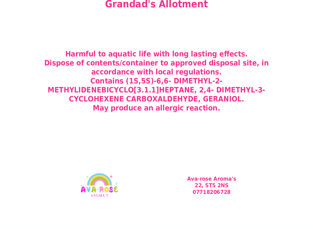 Grandads Allotment - Wax Melt Slab - avarosearomas