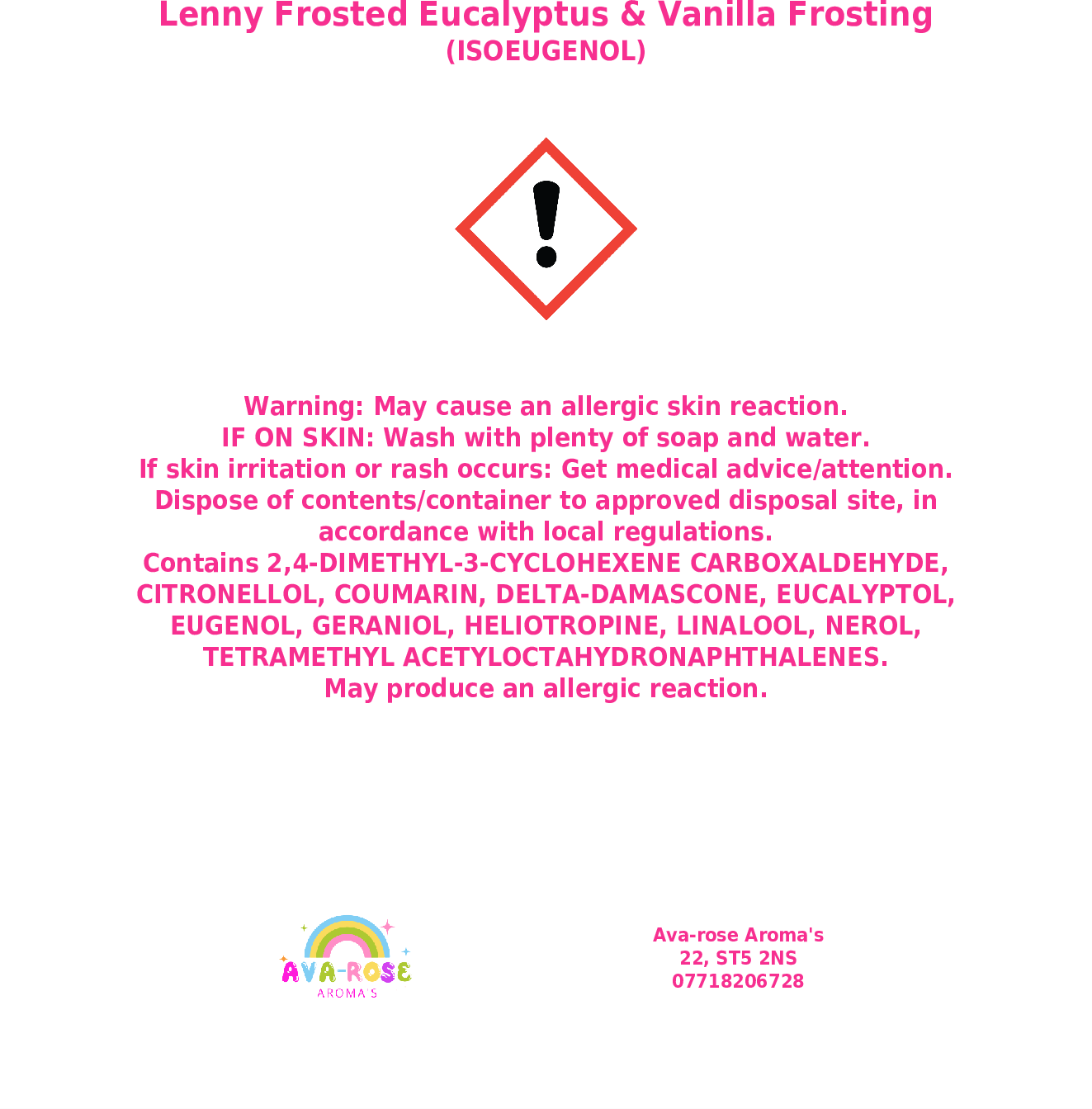 Lenny Frosted Eucalyptus & Vanilla Frosting - avarosearomas