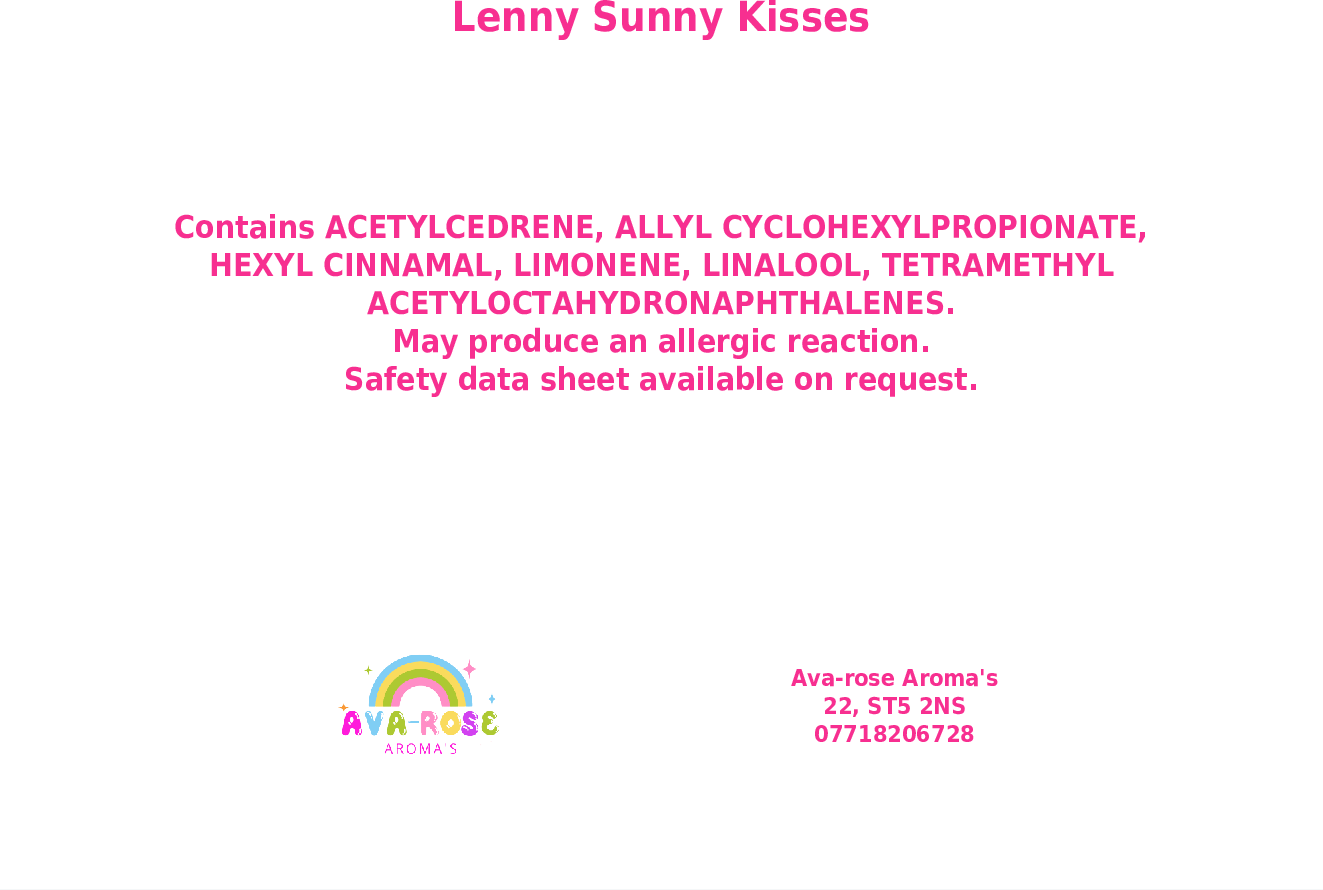 Lenny Sunny Kisses Washing Machine - avarosearomas