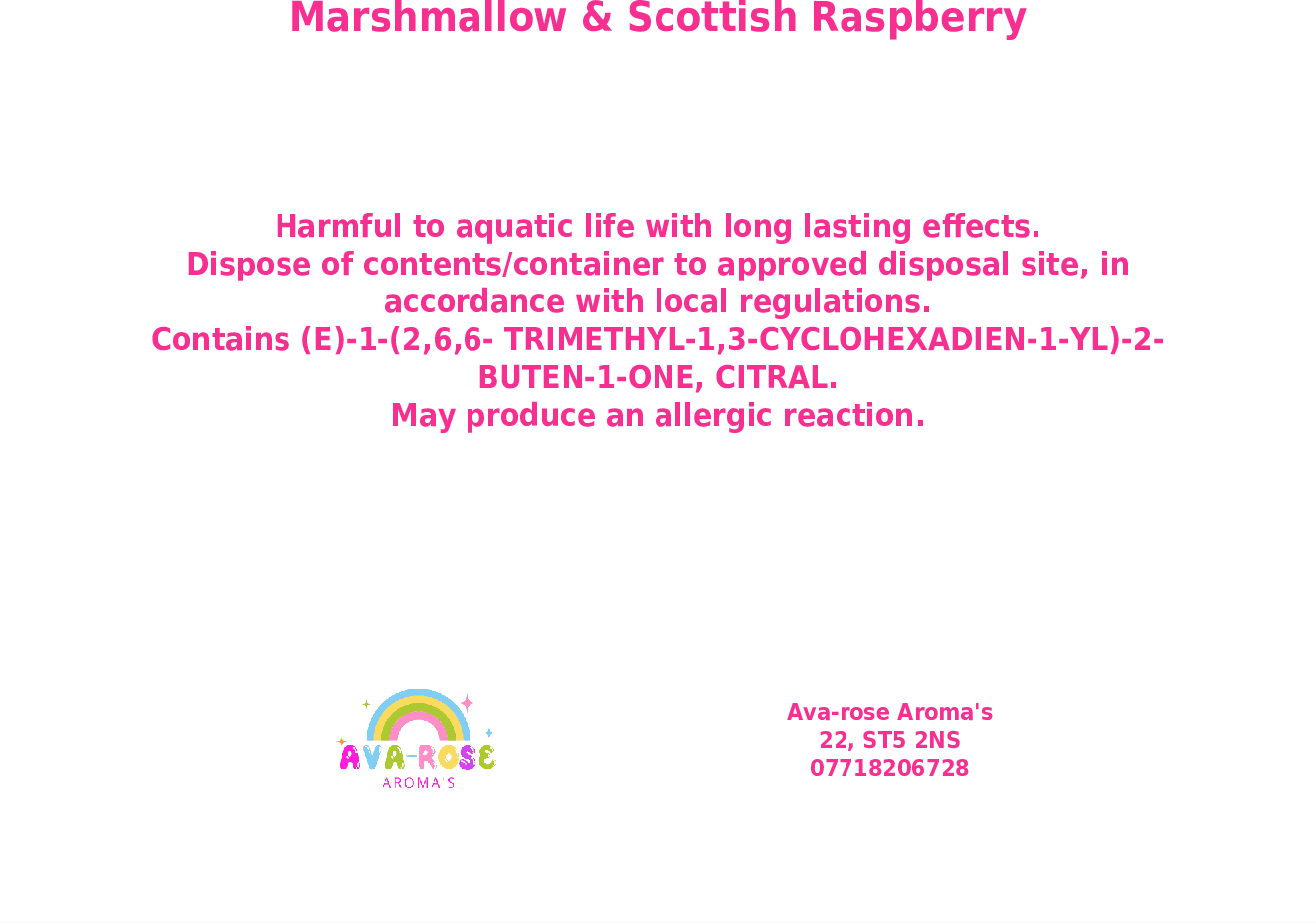 Marshmallow & Scottish Raspberry - Mouse Wax Melt Slab - avarosearomas