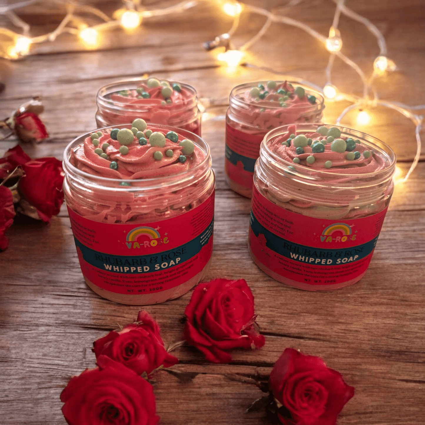 Rhubarb & Rose Whipped Soap - avarosearomas