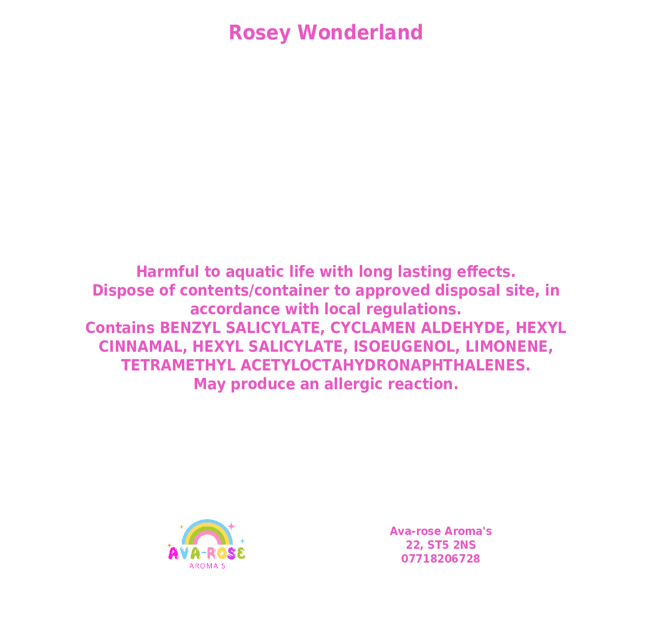 Rosey Wonderland - avarosearomas