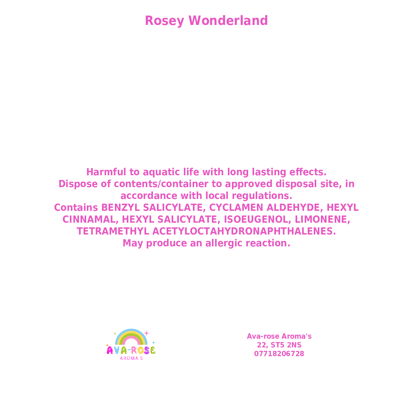 Rosey Wonderland - Wax Melt - avarosearomas