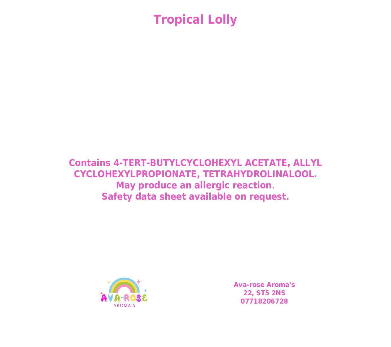 Tropical Lolly Cute Bear - avarosearomas