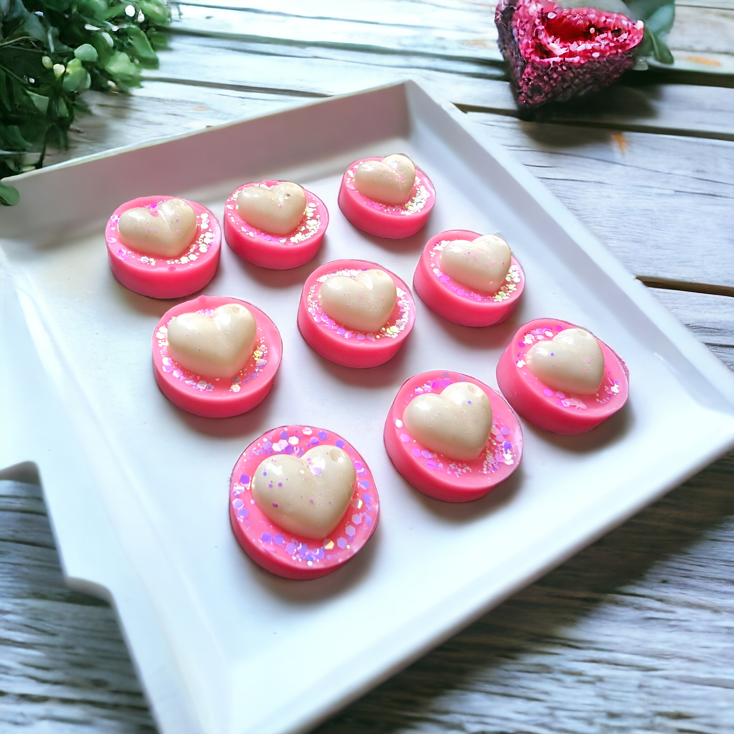 Icing Sugar Heart Mini Slab