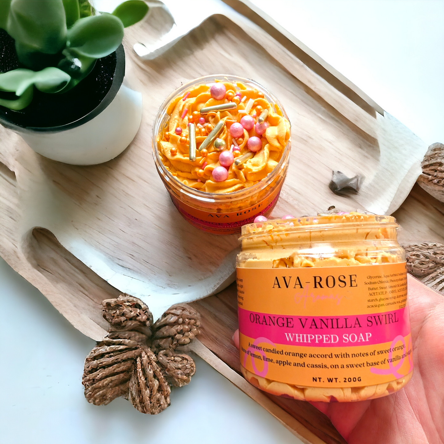 Orange Vanilla Swirl Whipped Soap