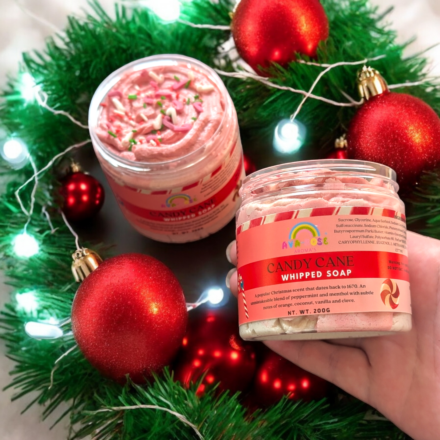 Candy Cane Whipped Soap