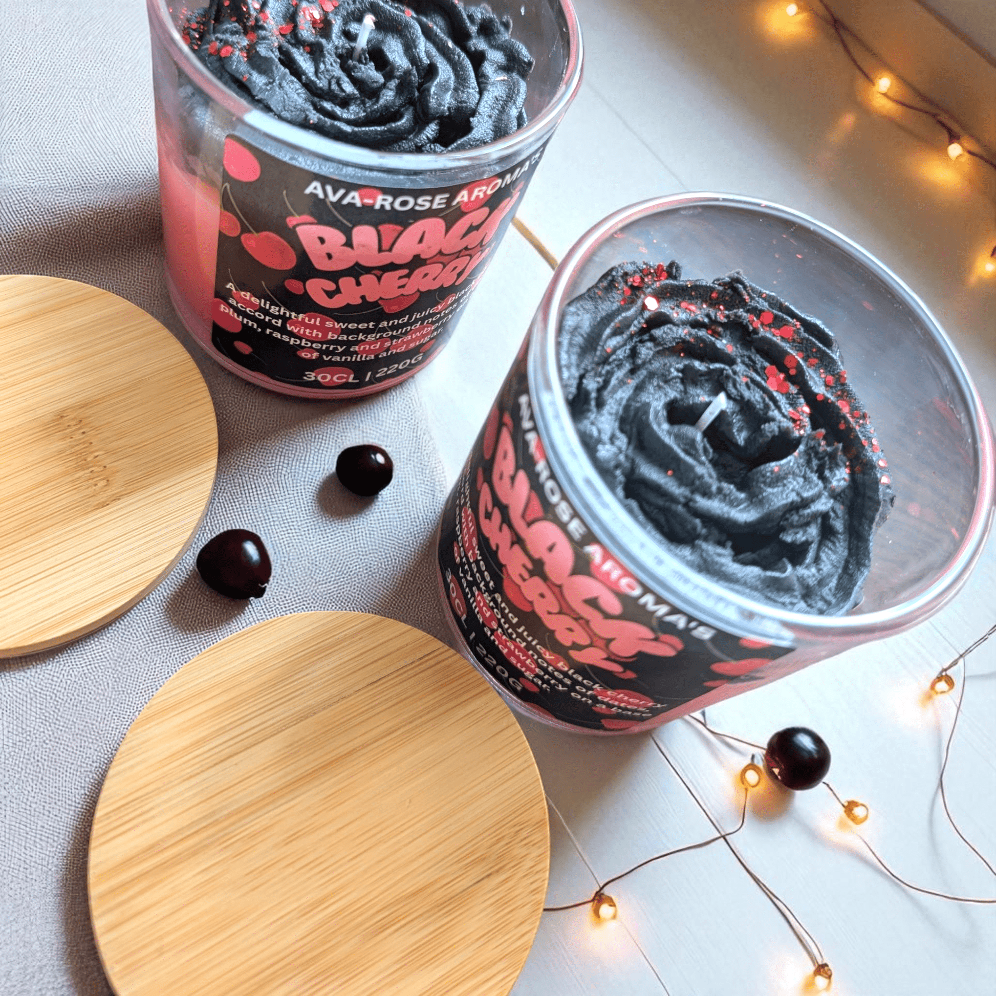 Black Cherry Whipped Candle - avarosearomas