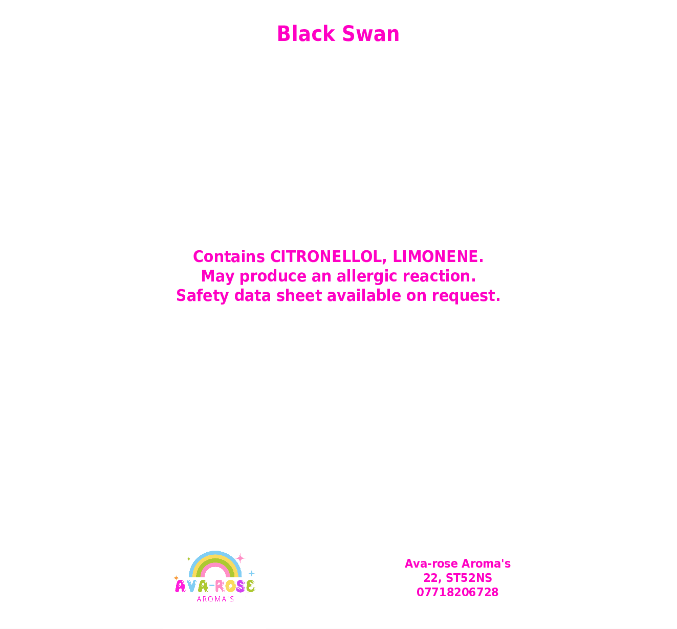 Black Swan - Wax Melt Segment Pot - avarosearomas