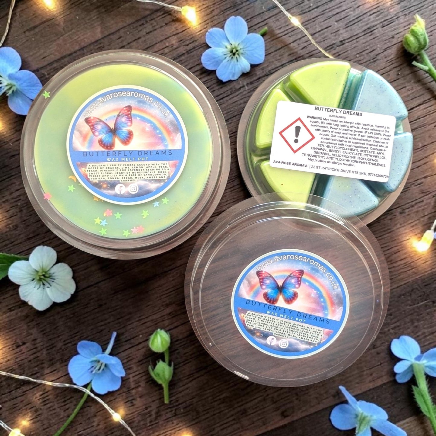 Butterfly Dreams- Wax Melt Segment Pot - avarosearomas