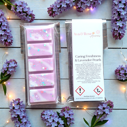 Caring Freshness & Lavender Pearls Wax Melt Snap Bar - avarosearomas