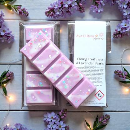 Caring Freshness & Lavender Pearls Wax Melt Snap Bar - avarosearomas