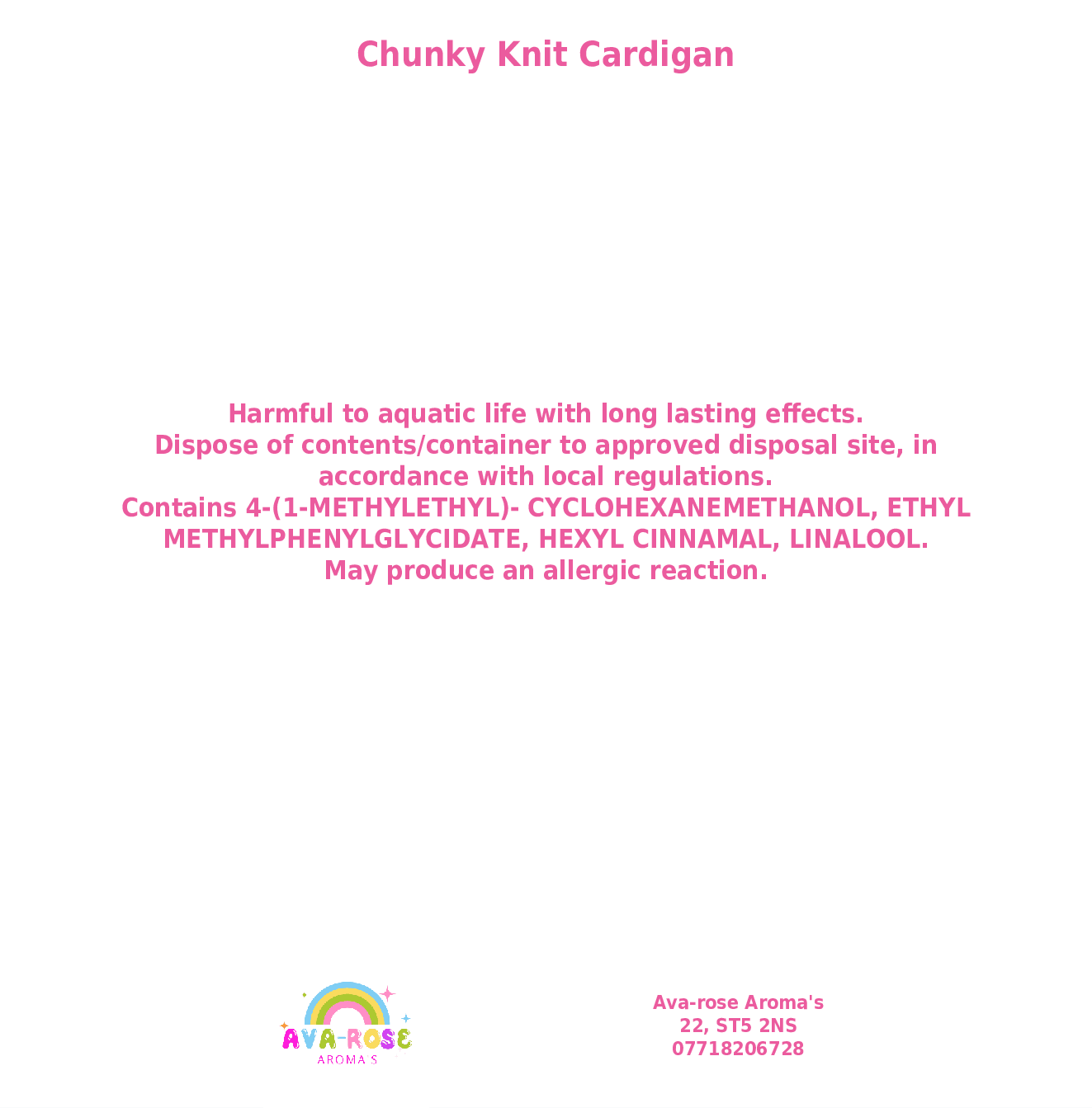 Chunky Knit Cardigan - Highland Cow Wax Melt - avarosearomas