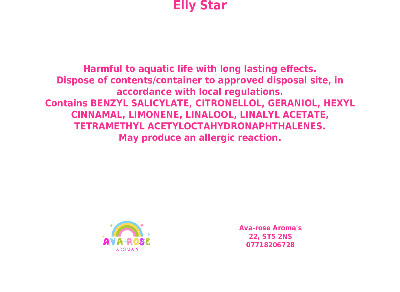 Elly Star - Mini Wax Slab - avarosearomas