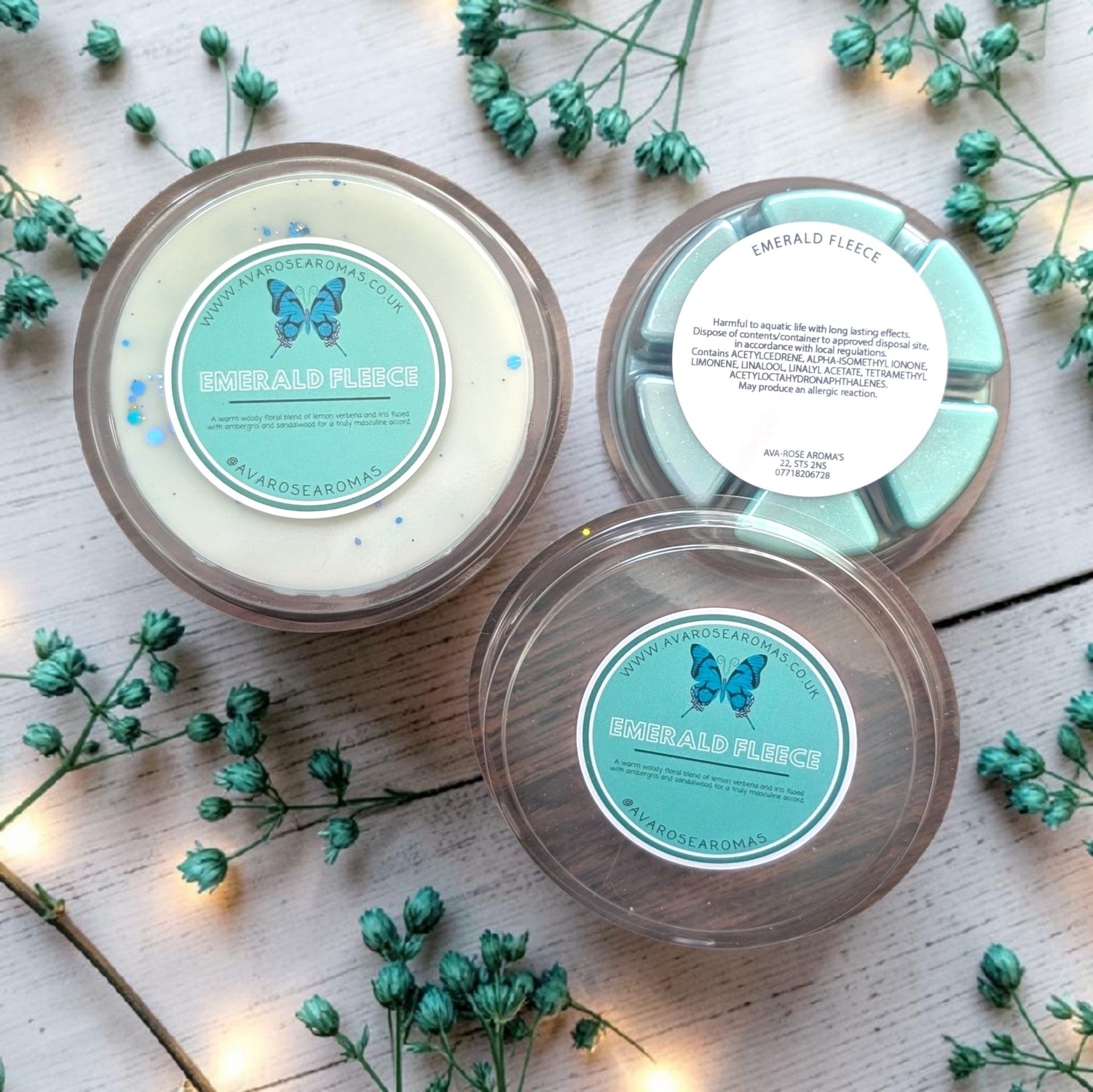 Emerald Fleece Wax Melt Segment Pot - avarosearomas