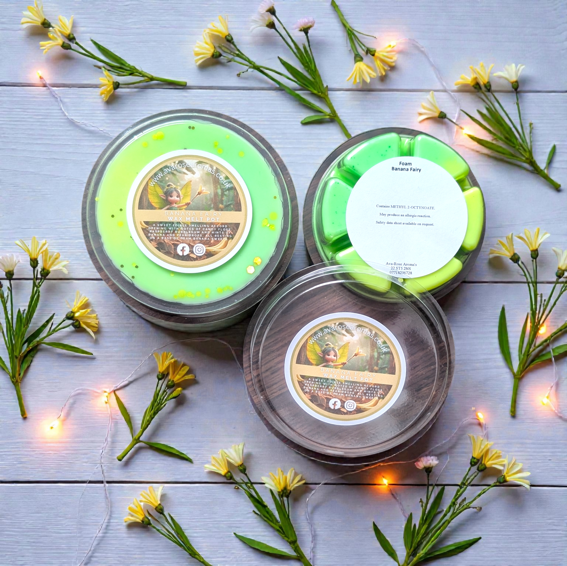 Foam Banana Fairy - House Blend Wax Segment Pot - avarosearomas