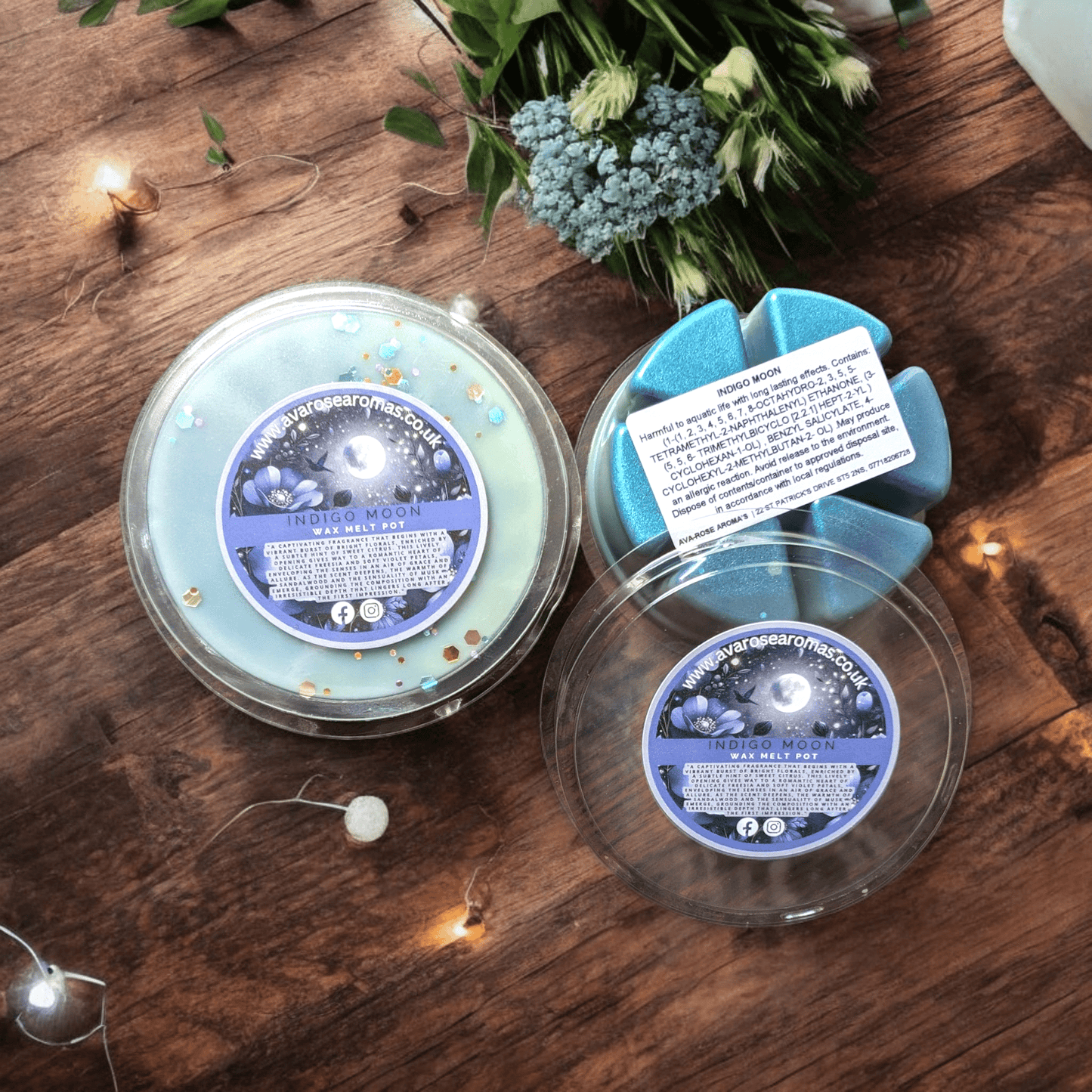 Indigo Moon - Wax Melt Segment Pot - avarosearomas