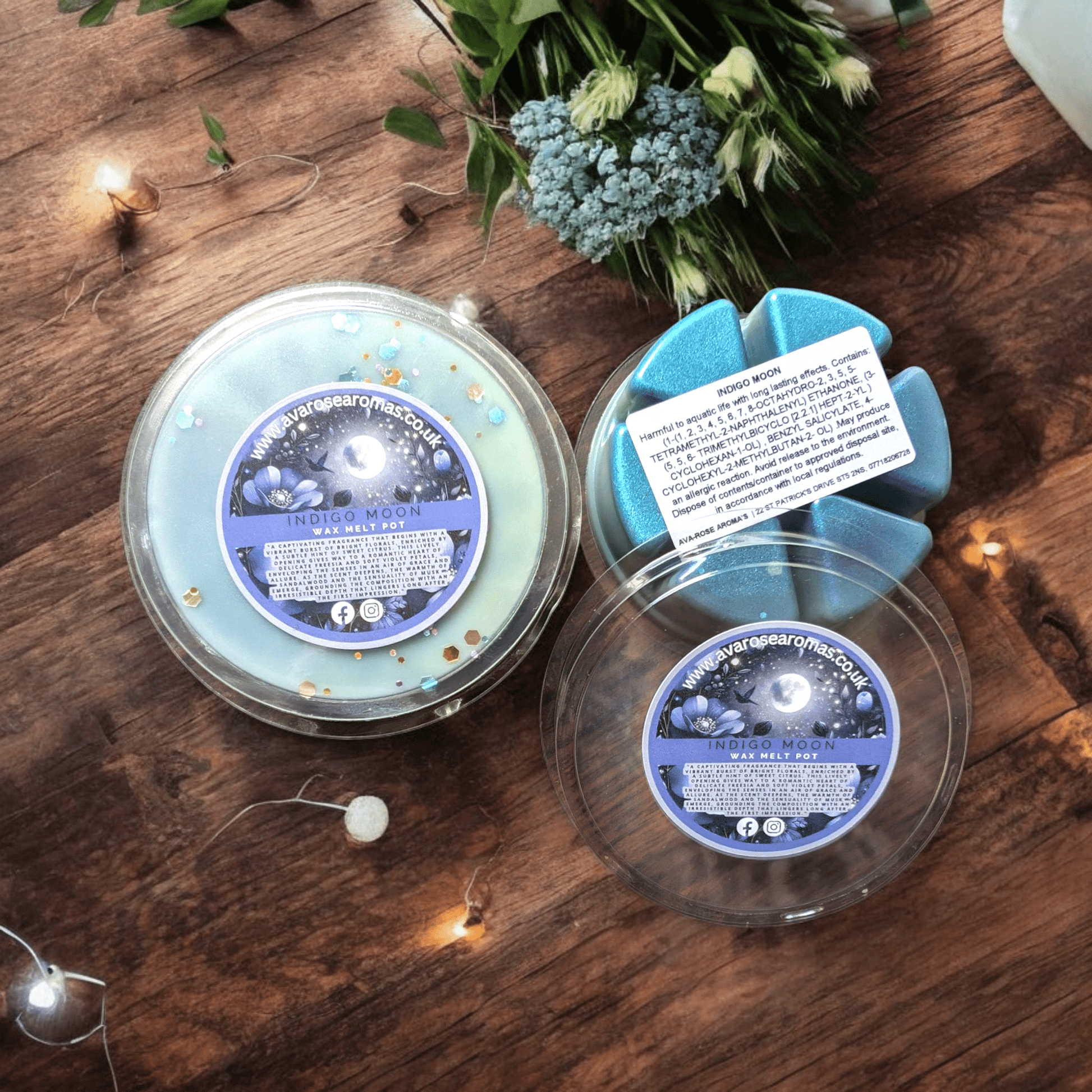 Indigo Moon - Wax Melt Segment Pot - avarosearomas