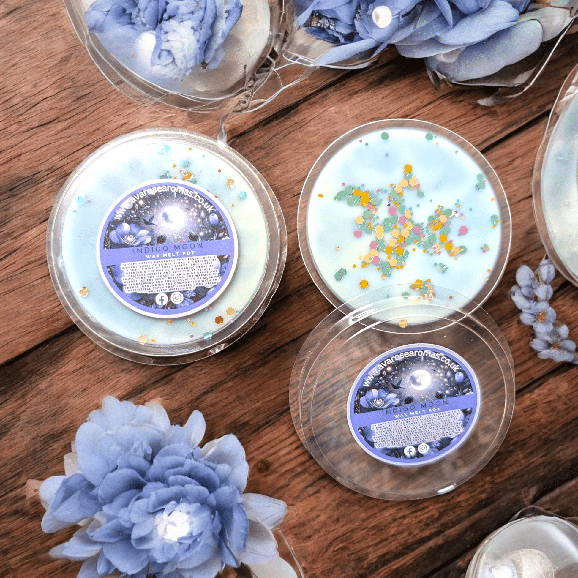 Indigo Moon - Wax Melt Segment Pot - avarosearomas