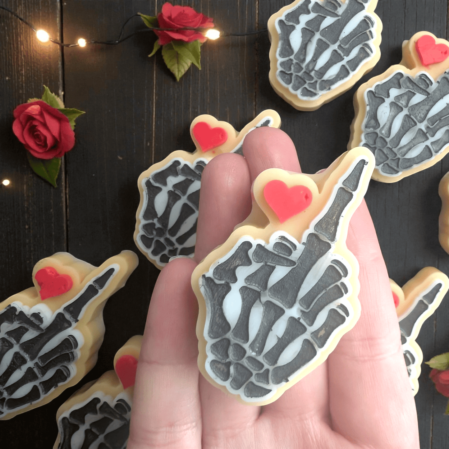 Jammy Rose - Skeleton Hand Shaped Wax Melt - avarosearomas