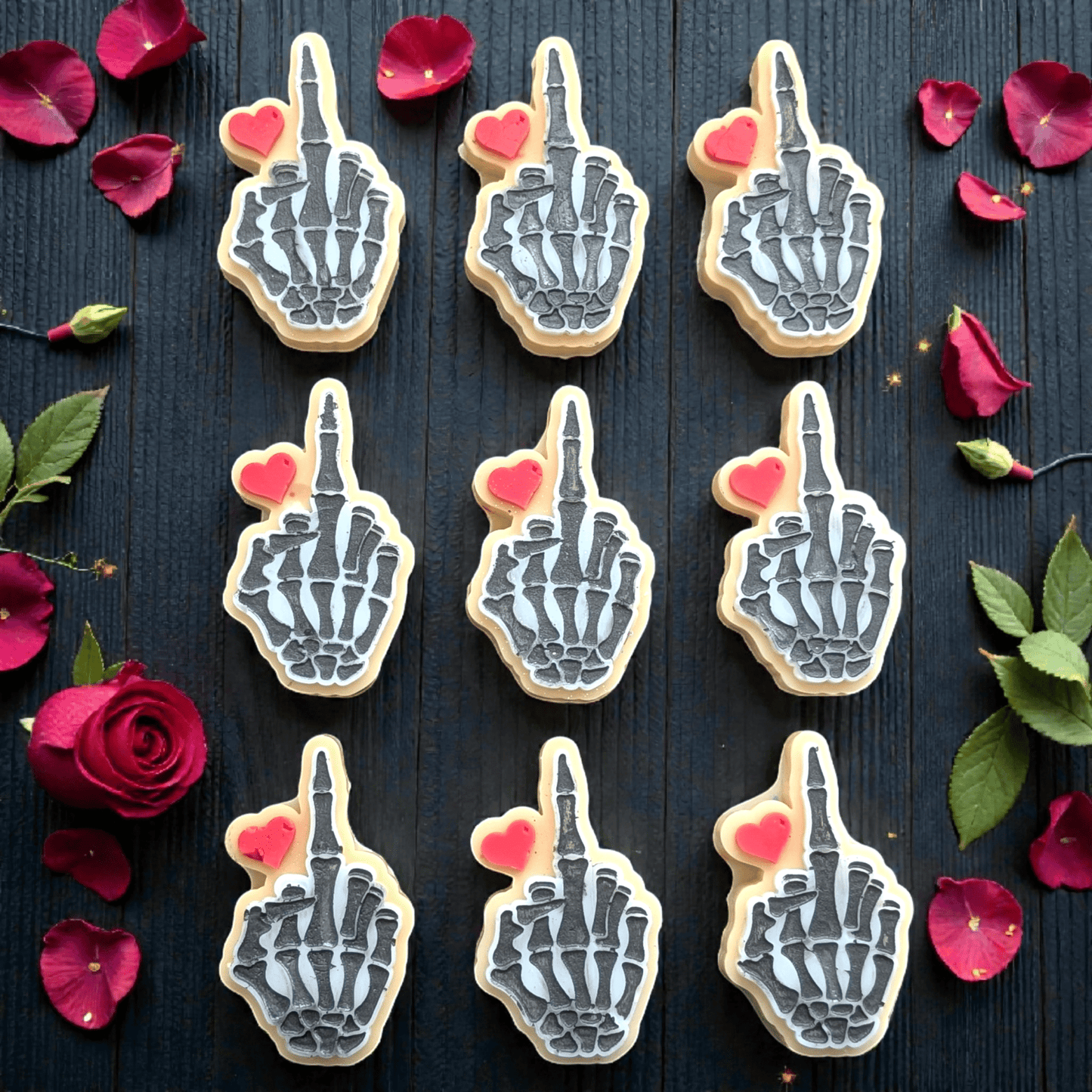 Jammy Rose - Skeleton Hand Shaped Wax Melt - avarosearomas