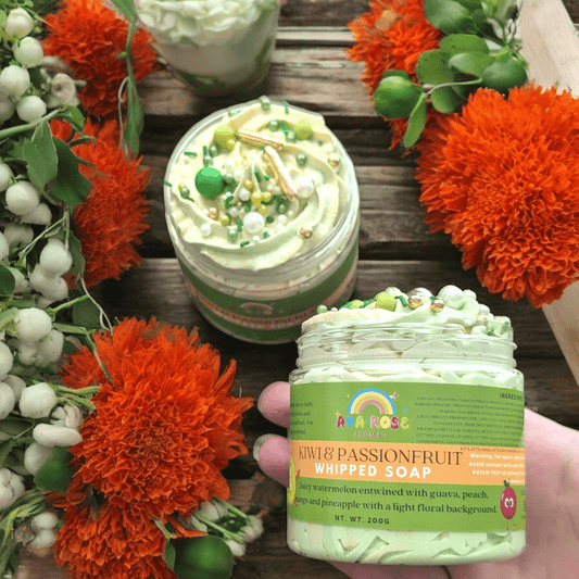Kiwi & Passionfruit Whipped Soap - avarosearomas