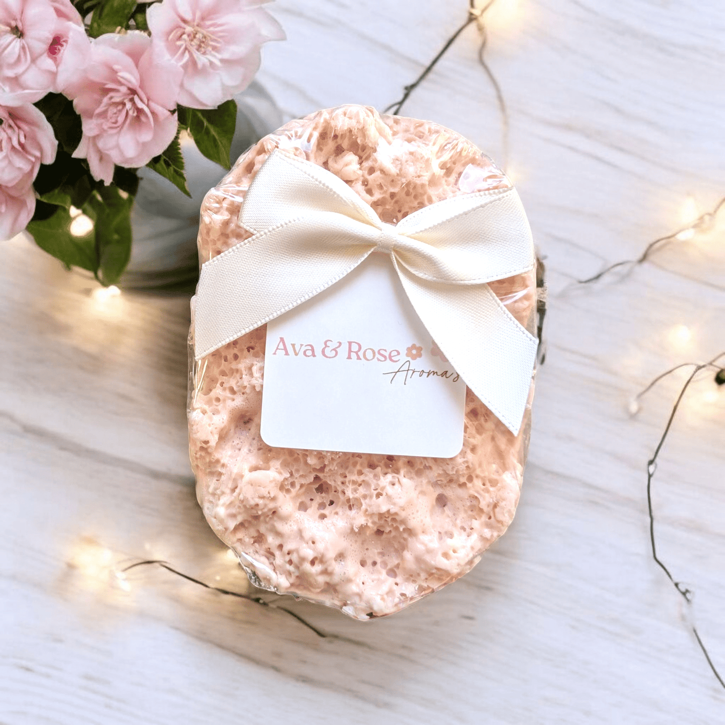 La Belle - Exfoliating Soap Sponge - avarosearomas