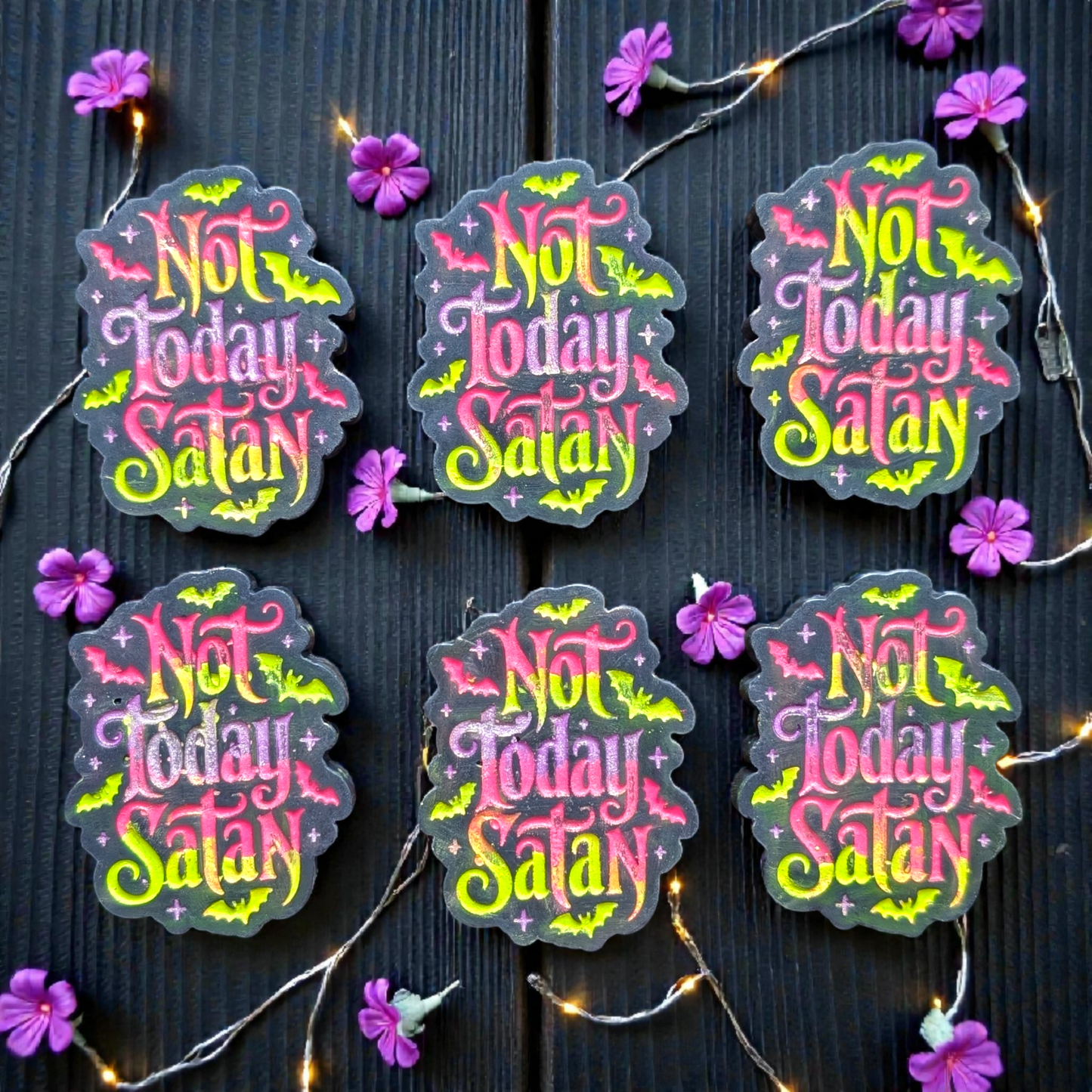 Lynx Black 'Not Today Satan' Shaped Wax Melt - avarosearomas