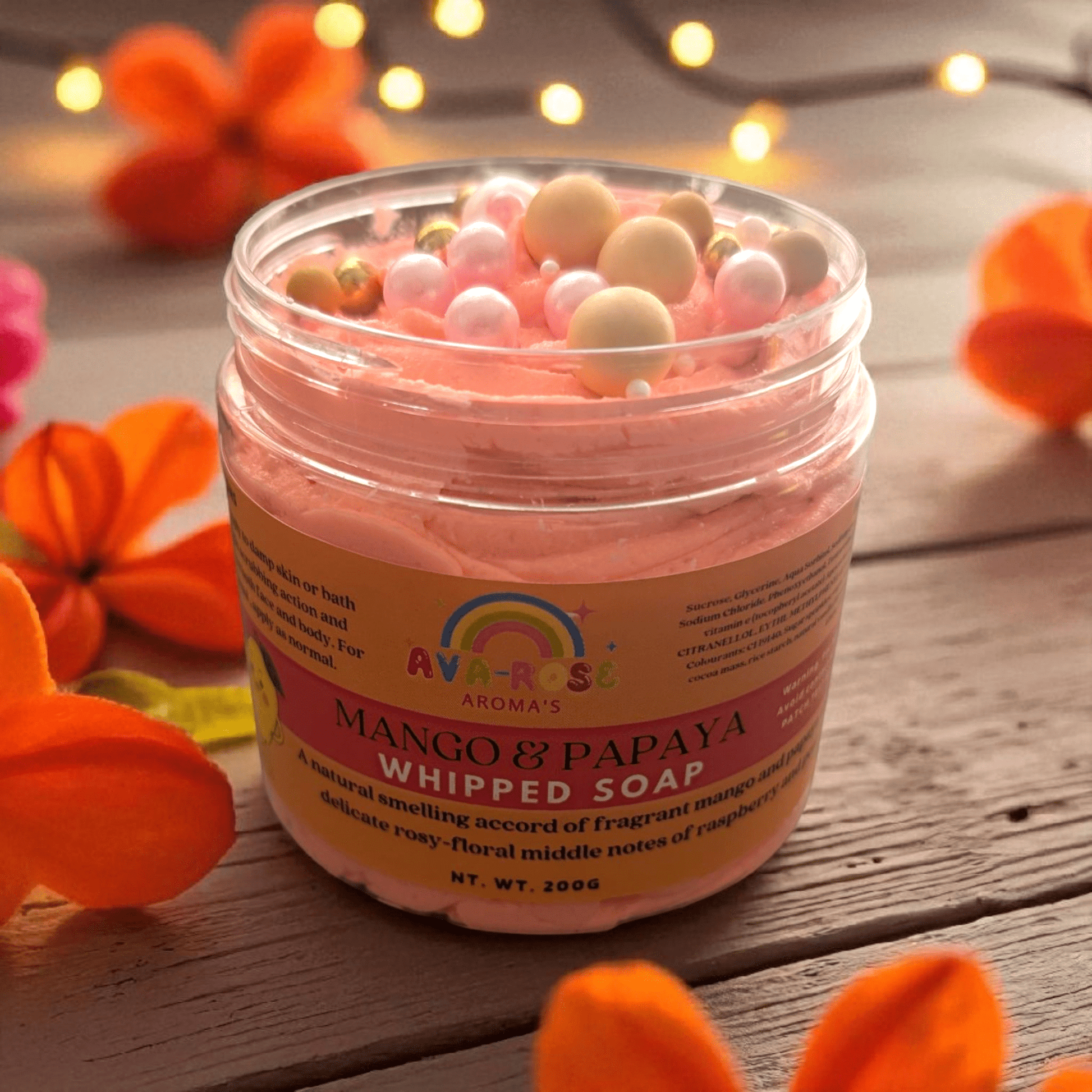 Mango & Papaya Whipped Soap - avarosearomas