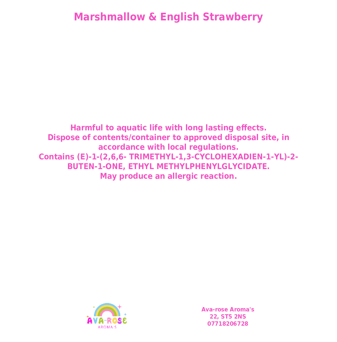 Marshmallow & English Strawberry - avarosearomas