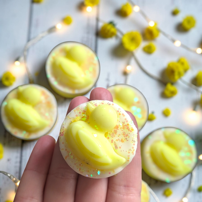 Marshmallow & Lemon Buttercream - Cute Duck Mini Wax Melt Slab - avarosearomas