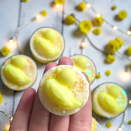 Marshmallow & Lemon Buttercream - Cute Duck Mini Wax Melt Slab - avarosearomas