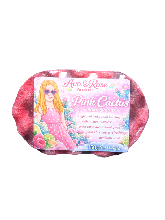 Pink Cactus - Exfoliating Soap Sponge - avarosearomas
