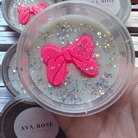Pink Vanilla & Coco Blossom Bow 2oz Pot - avarosearomas