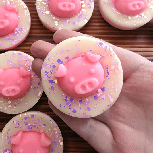 Rhubarb & Chocolate Custard Piggie Slab - avarosearomas