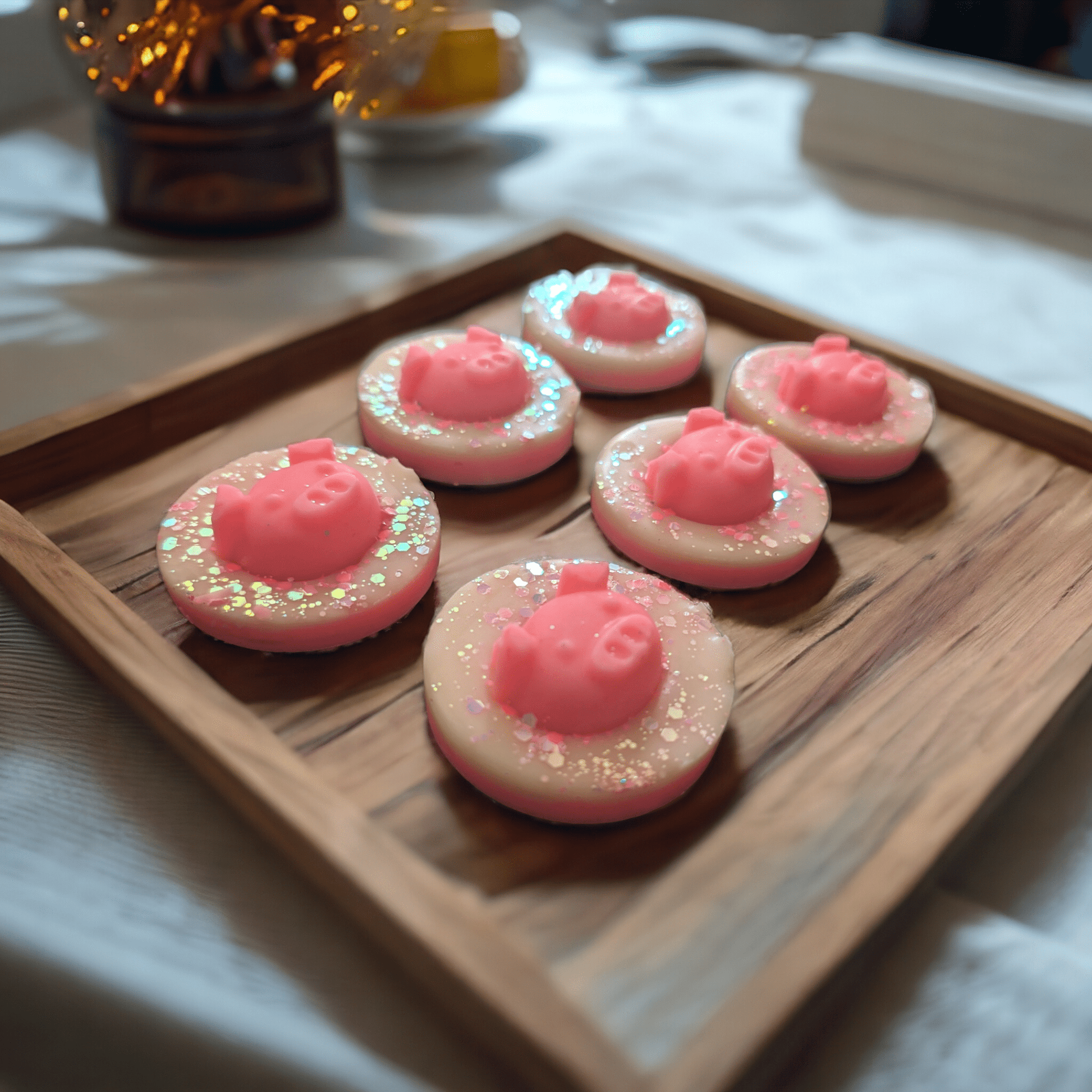 Rhubarb & Chocolate Custard - Piggie Wax Melt Slab - avarosearomas