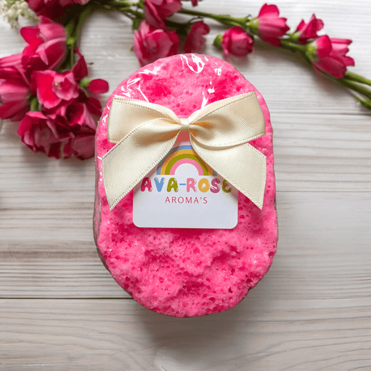 Rhubarb & Rose Soap Sponge - avarosearomas