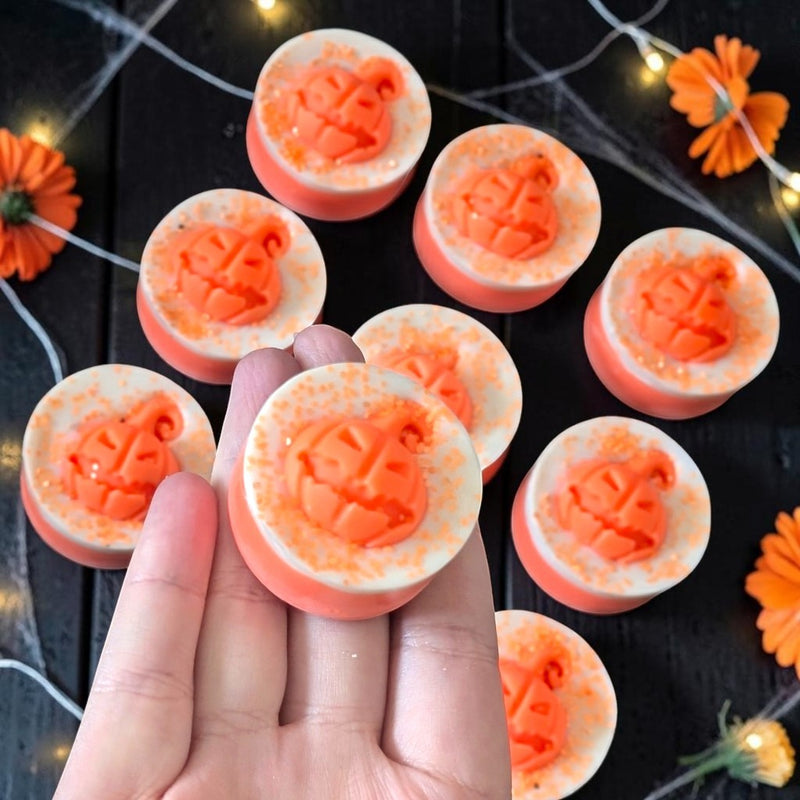 Pumpkin Mischief - Jack O Lantern Mini Wax Slab
