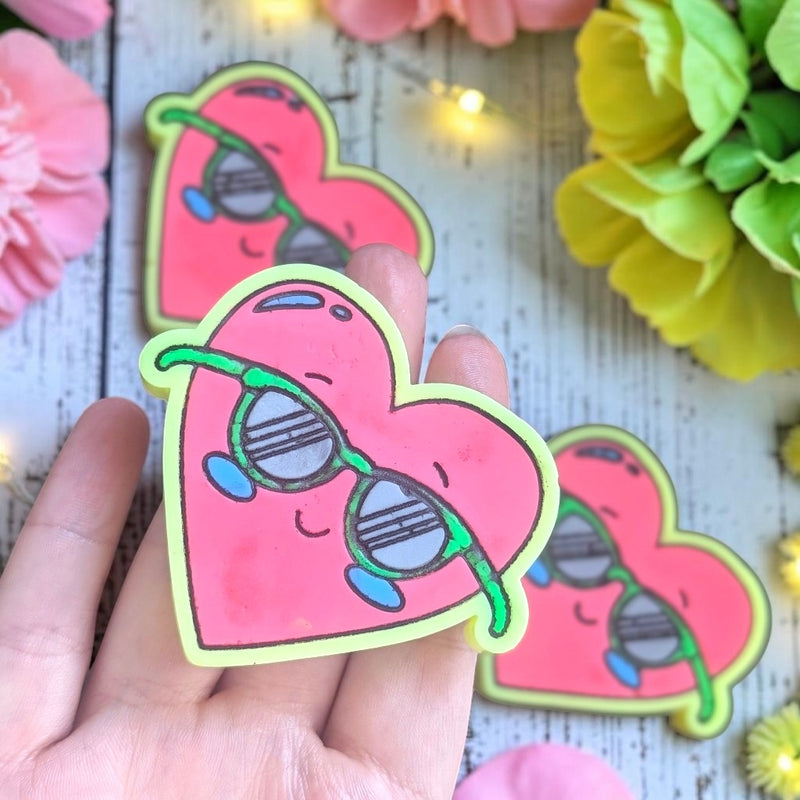 Flashy Lemon – Sunglasses Love Heart Wax Melt