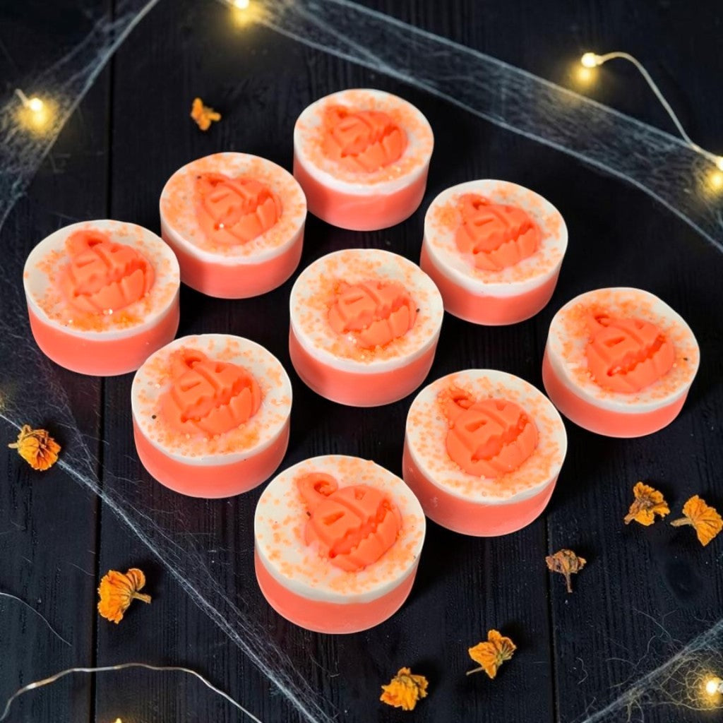 Pumpkin Mischief - Jack O Lantern Mini Wax Slab