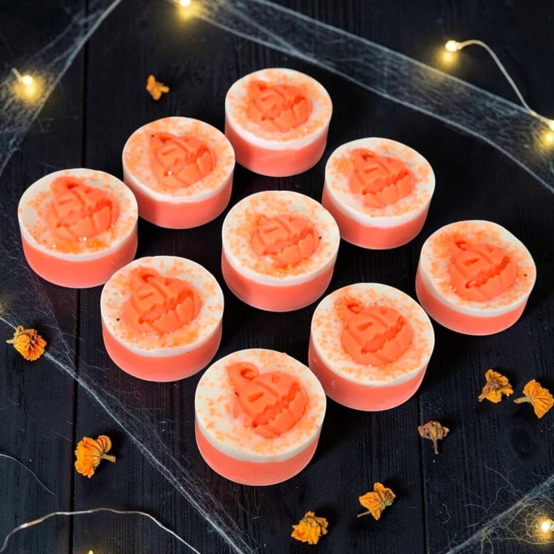 Pumpkin Mischief - Jack O Lantern Mini Wax Slab