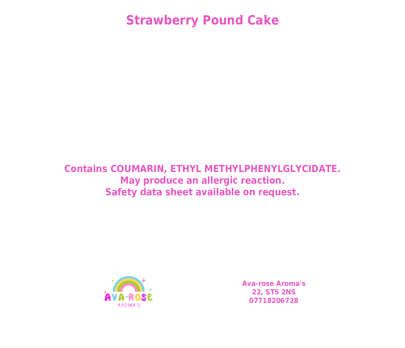 Strawberry Pound Cake - Wax Melt Slab - avarosearomas