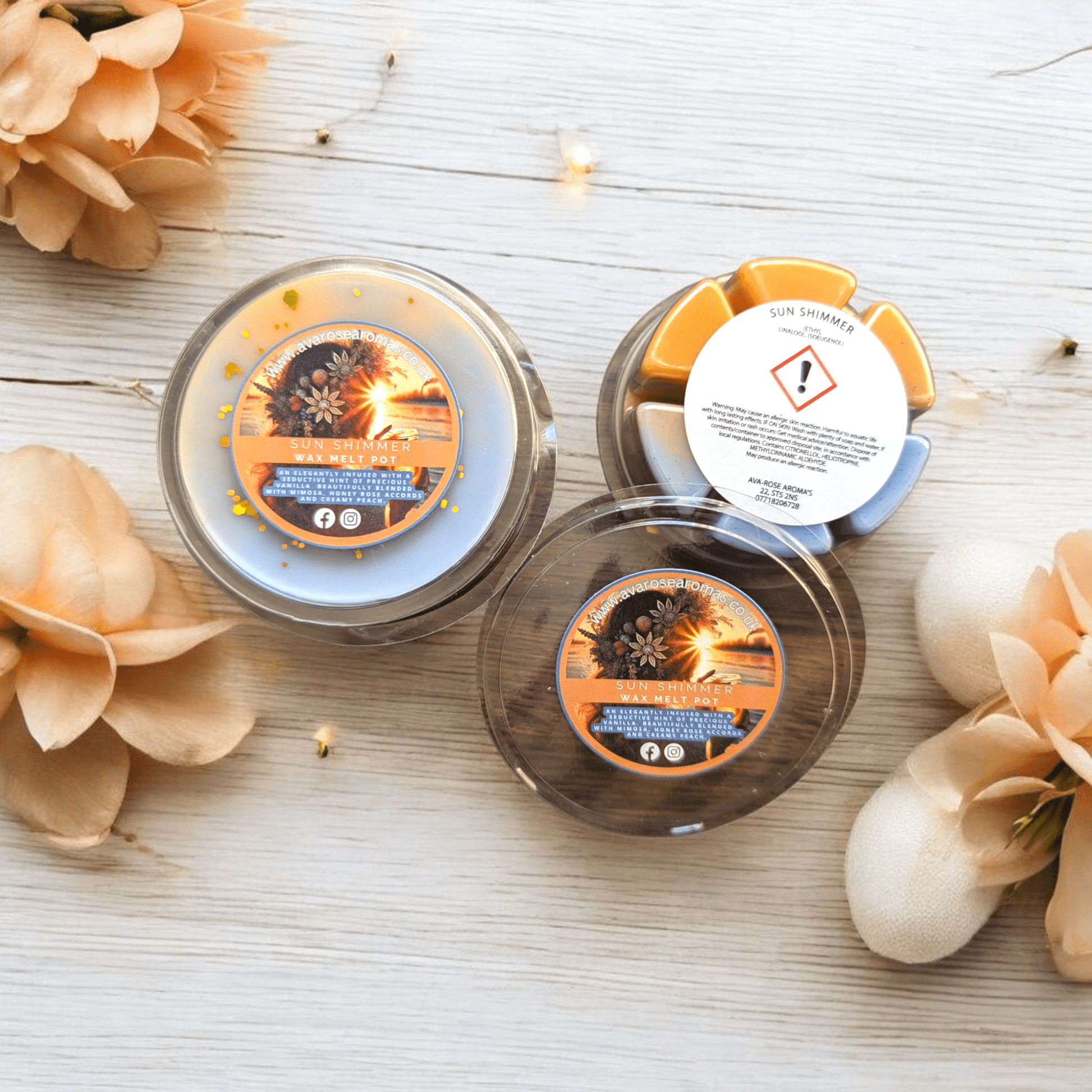 Sun Shimmer - Wax Melt Segment Pot - avarosearomas