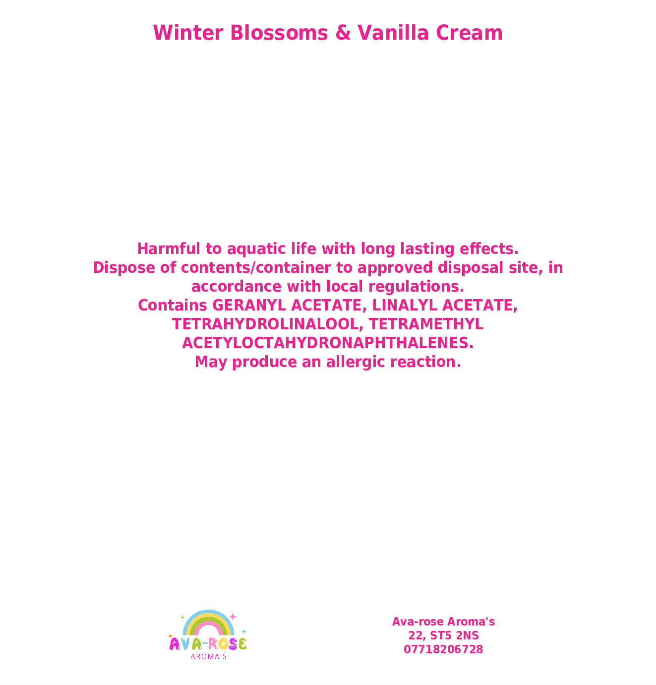 Winter Blossom & Vanilla Cream